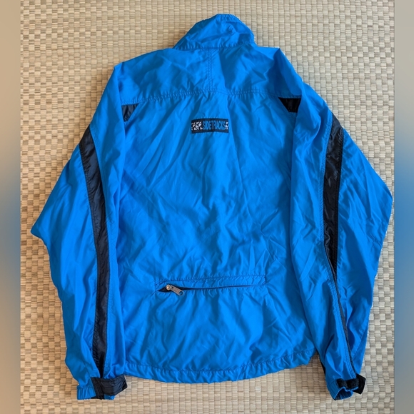 RARE The North Face Packable Cycling Windbreaker Blue Men's Sz Small Made in USA